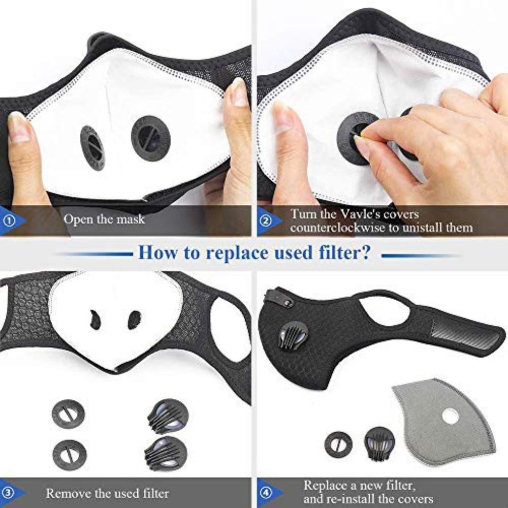 2 Valve Filtered Face Mask - Picture 6 of 10